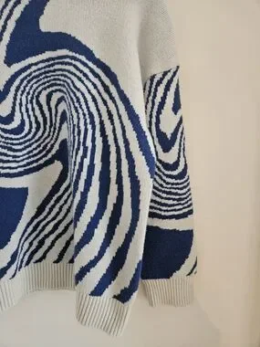 Adam Freak | Sweaters | Adam Freak Abstract Wave Crewneck Sweater Extra ...